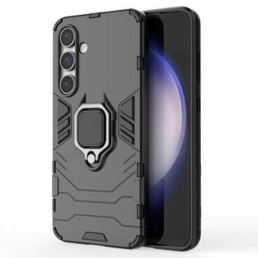 Robusten ovitek "Impact X Ring" za Samsung Galaxy S24 FE - črn