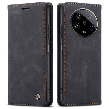 Etui CaseMe MagFlip za Xiaomi Redmi 14C z najvišjim nivojem zaščite in samodejnim magnetnim zapiranjem - smooth black