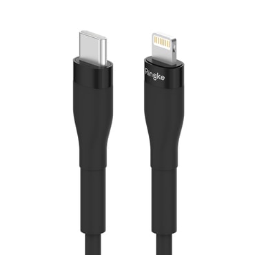 USB-C v Lightning polnilni in podatkovni kabel Ringke "Pastel" 12W - 1.2m - črn USB-C v Lightning polnilni in podatkovni kabel Ringke "Pastel" 12W - 1.2m - črn