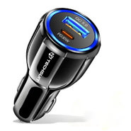 Hitri avtopolnilec Techsuit "TE-022" 60W s QC3.0 in dvema polnilnima izhodoma