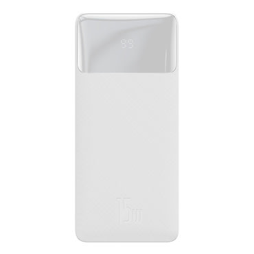 Power bank Baseus "Bipow 15W" z dvema USB QC 3.0, enim USB-C izhodom - 20000 mAh - bel Power bank Baseus "Bipow 15W" z dvema USB QC 3.0, enim USB-C izhodom - 20000 mAh - bel