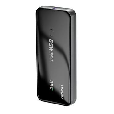 Power bank Dudao "K65" 65W z USB-C in dvema USB izhodoma in LED zaslonom - 20000 mAh - črn