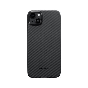 Premium ovitek Pitaka "Tactile Woven MagEZ 4" za iPhone 15 Plus - black twill