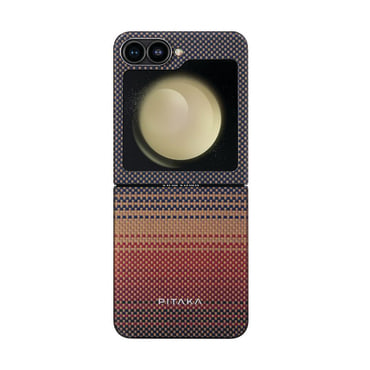 Premium ovitek Pitaka "Tactile Woven MagEZ 5" za Samsung Galaxy Z Flip6 - sunset