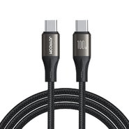 USB-C v USB-C pleten polnilni in podatkovni kabel JoyRoom "A25" za hitro polnjenje 100W - 1.2m - črn