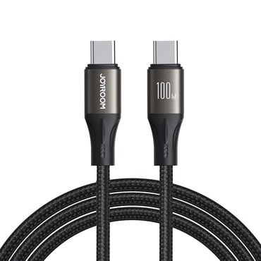 USB-C v USB-C pleten polnilni in podatkovni kabel JoyRoom "A25" za hitro polnjenje 100W - 1.2m - črn USB-C v USB-C pleten polnilni in podatkovni kabel JoyRoom "A25" za hitro polnjenje 100W - 1.2m - črn