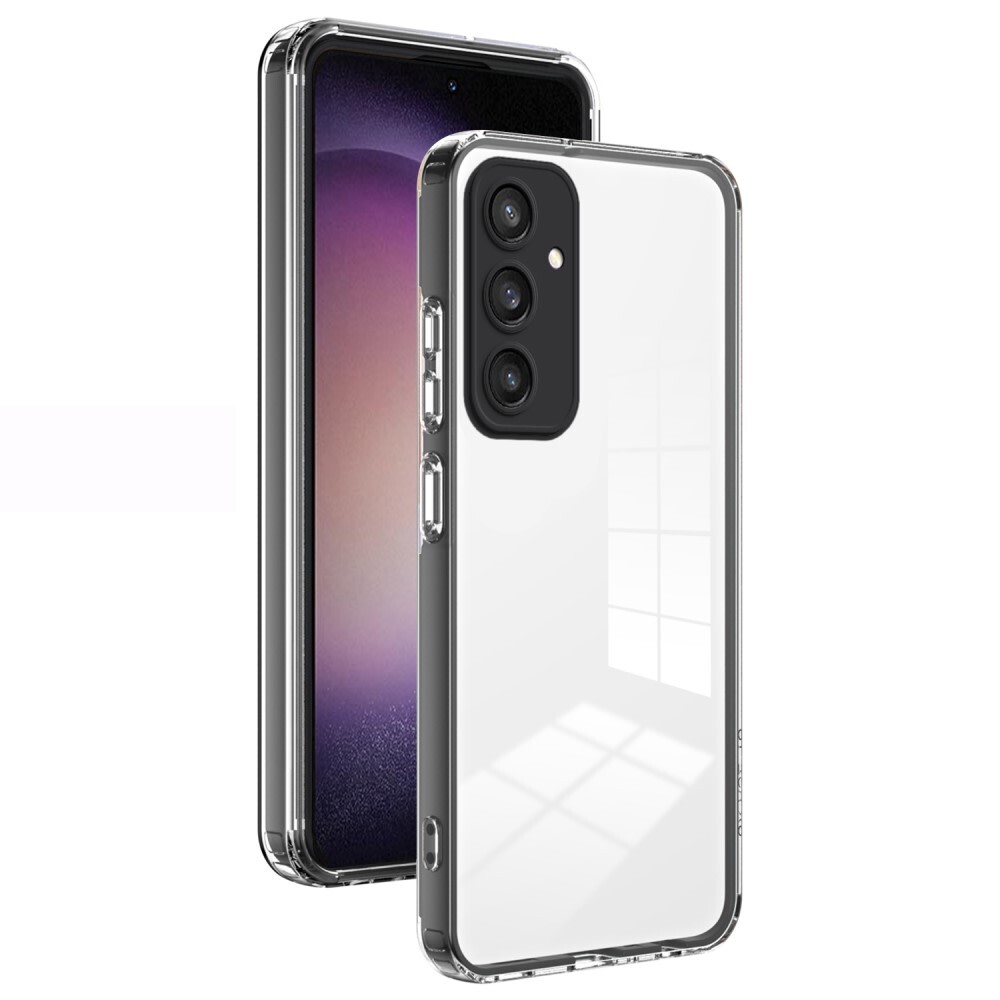 Hibridni ovitek "Crystal Bumper" z vgrajeno zaščito zadnje kamere za Samsung Galaxy S24 FE - metallic black