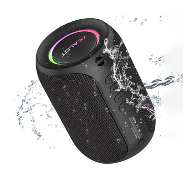 Bluetooth zvočnik Zealot Vibe 15W - prenosni zvočnik z močnimi basi, RGB osvetlitvijo in USB / microSD / AUX predvajanjem