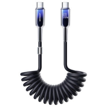 USB-C v USB-C polnilni in podatkovni kabel JoyRoom "A43 Spring" za hitro polnjenje 60W - 1.5m - črn USB-C v USB-C polnilni in podatkovni kabel JoyRoom "A43 Spring" za hitro polnjenje 60W - 1.5m - črn
