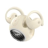 Brezžične slušalke z zvočnikom SoundSphere 2v1 - OpenEar Bluetooth 5.4 slušalke z zvočnikom vgrajenim v polnilno postajo - cream white