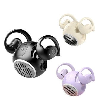 Brezžične slušalke z zvočnikom SoundSphere 2v1 - OpenEar Bluetooth 5.4 slušalke z zvočnikom vgrajenim v polnilno postajo