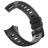 Silikonski pas za uro Garmin Instinct / Esports / Solar / Tide / Tactical Dual "Band" - črn