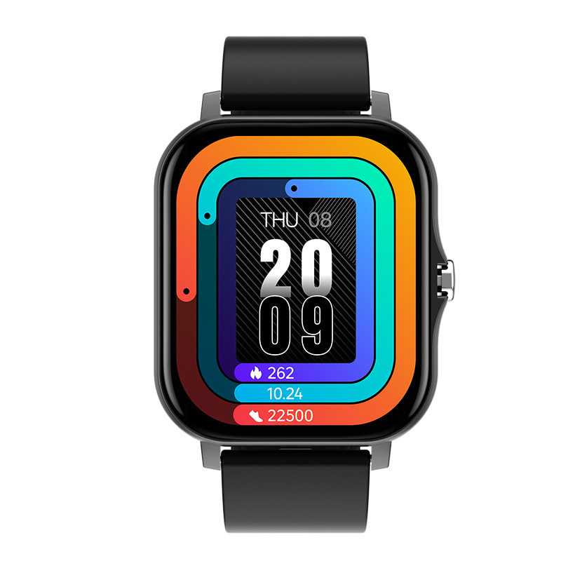 Športna vodoodporna pametna ura FitWatch Pro z velikim zaslonom, kovinskim ohišjem in številnimi funkcijami - smooth black