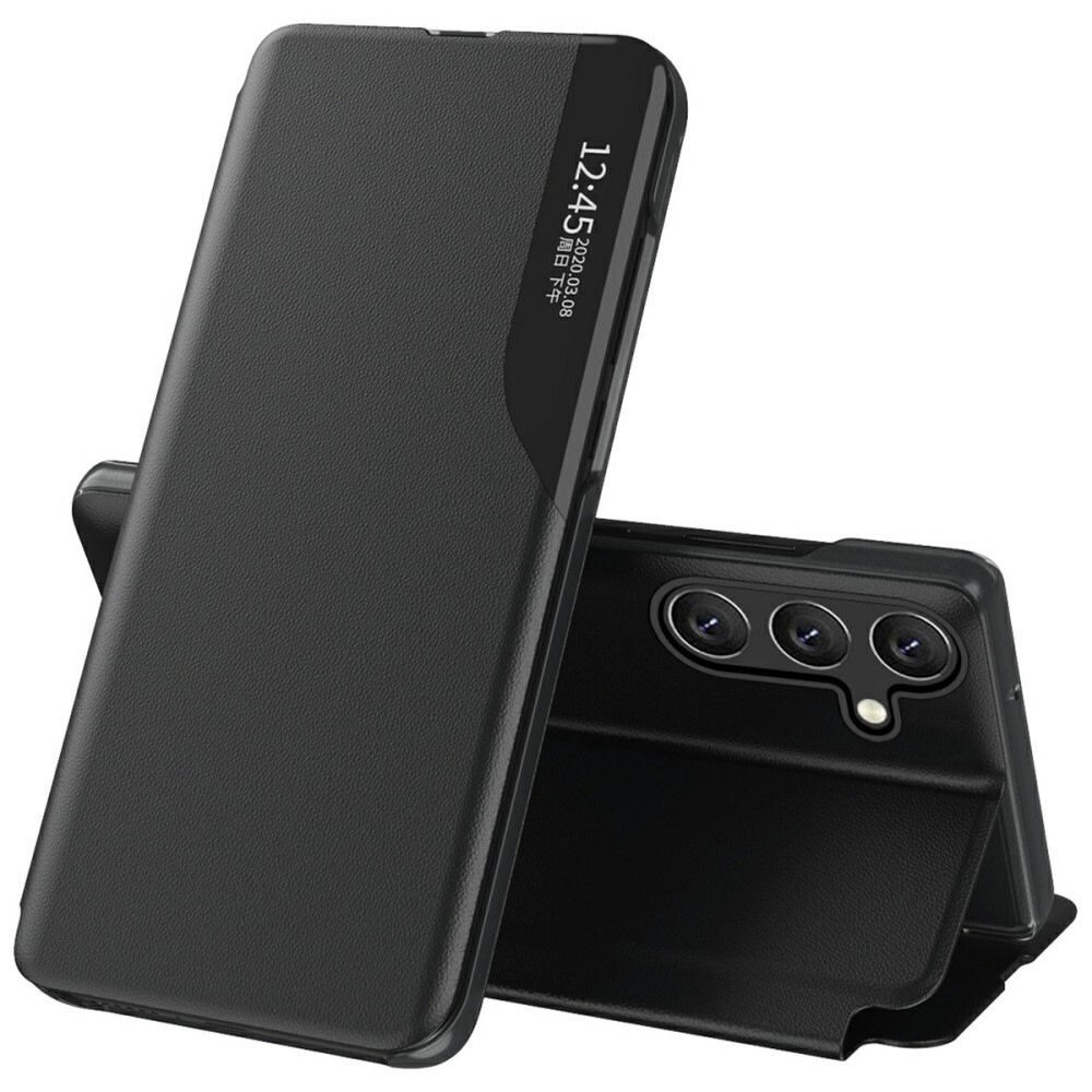 Etui "Edge View" za Samsung Galaxy S25 Plus - črn