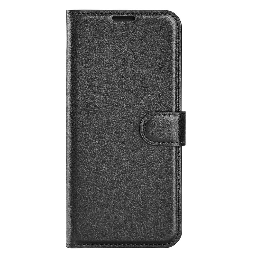 Etui "Litchi" za Samsung Galaxy S25 Plus - črn