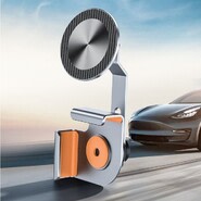 Aluminijasto magnetno držalo za telefon MagScreen Pro - za pritrditev na zaslon Tesle ali drugih vozil - orange chrome