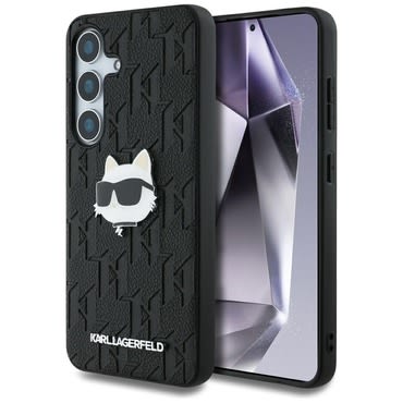 Originalen ovitek Karl Lagerfeld "Monogram Chaoupette" za Samsung Galaxy S25 - black Originalen ovitek Karl Lagerfeld "Monogram Chaoupette" za Samsung Galaxy S25 - black