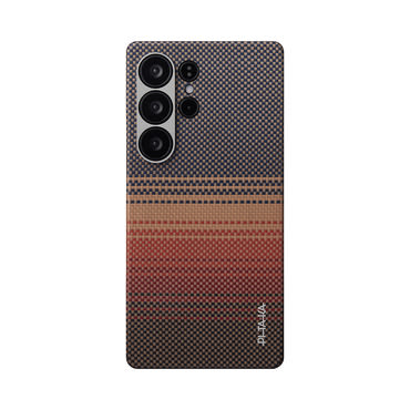 Premium ovitek Pitaka "Tactile Woven MagEZ 5" za Samsung Galaxy S25 Ultra - sunset