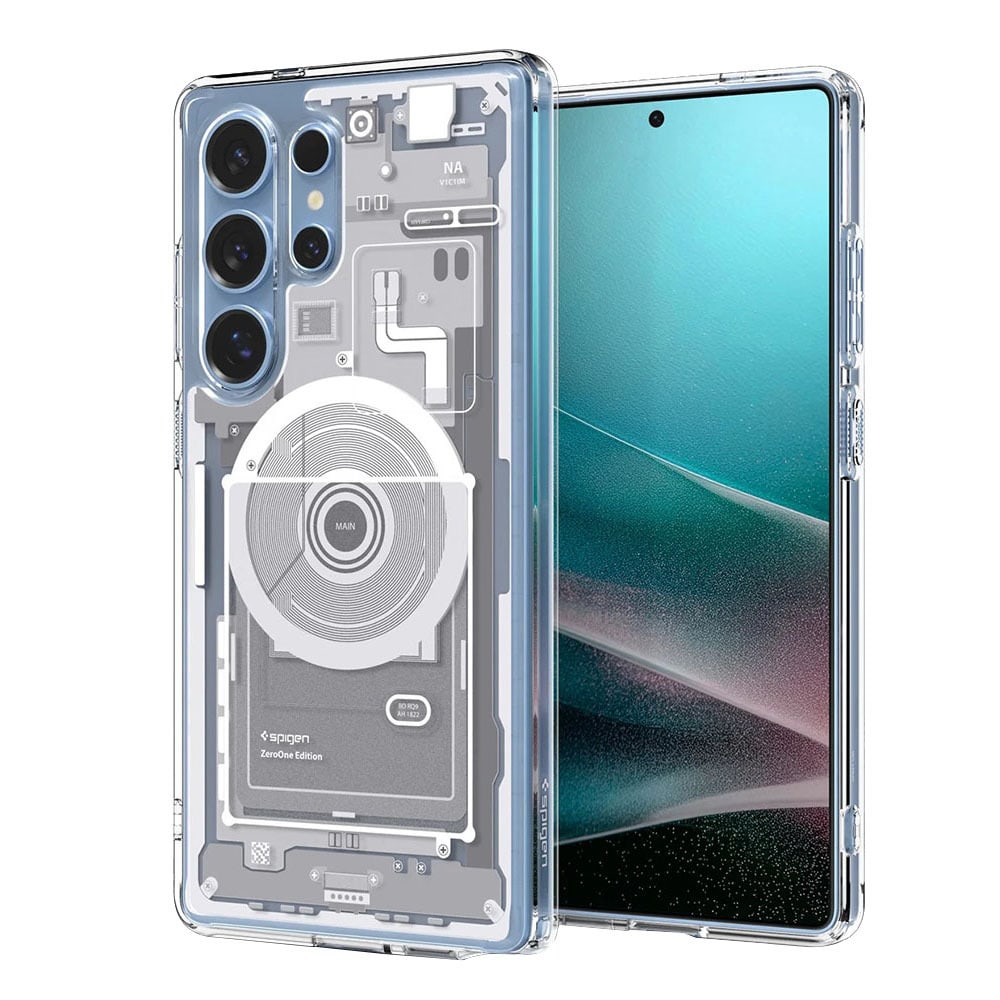 Ovitek Spigen "Ultra Hybrid Mag" za Samsung Galaxy S25 Ultra - zero one white