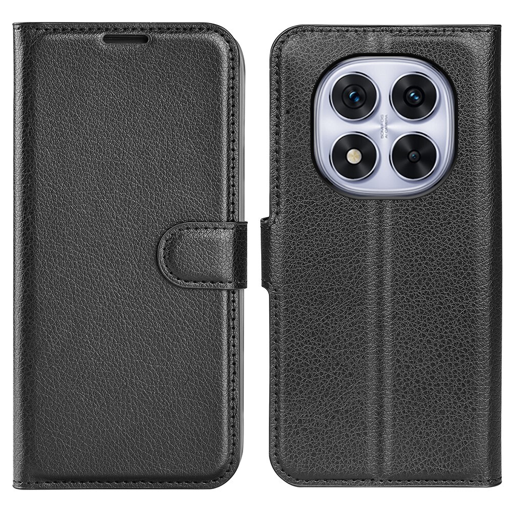 Etui "Litchi" za Xiaomi Redmi Note 14 Pro 5G / Poco X7 - črn