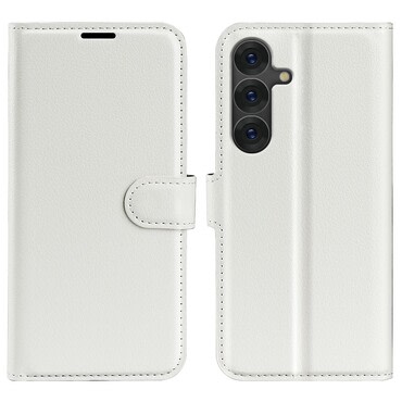Etui "Litchi" za Samsung Galaxy S25 - bel