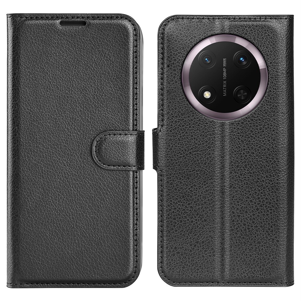 Etui "Litchi" za Honor Magic7 Lite - črn