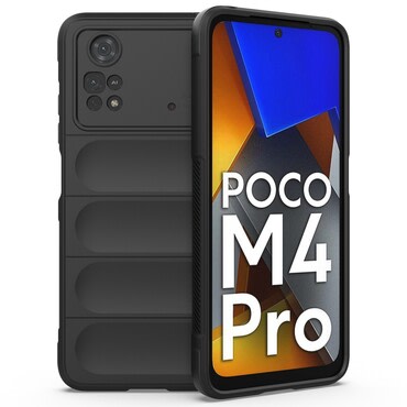 Robusten ovitek "Waves" za Xiaomi Poco M4 Pro 4G - črn