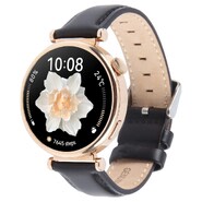 Usnjen pas za uro Garmin Forerunner 165 / Forerunner 165 Music - črn