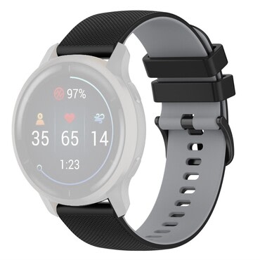 Silikonski pas za uro Garmin Venu 2 Plus / Vivomove / Vivoactive 3 / Vivomove Sport / Forerunner 55 / Vivomove 3 / Vivomove Luxe / Vivomove Style / Forerunner 245 / 245 Music - črn