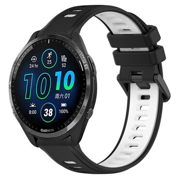 Silikonski pas za uro Garmin Forerunner 965 / Forerunner 255 / Vivoactive 4 / Venu 2 / - črn