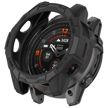 Trden TPU ovitek za Garmin Garmin Quatix 7 Pro - črn
