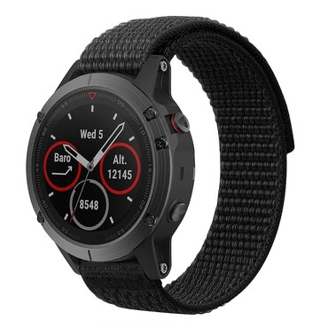 Nadomestni pas "Nylon loop" za uro Garmin Forerunner 965 / 945 / 745 / Instinct / Instinct 2 / Garmin Marq / Descent G1 / Fenix 7- črn Nadomestni pas "Nylon loop" za uro Garmin Forerunner 965 / 945 / 745 / Instinct / Instinct 2 / Garmin Marq / Descent G1 / Fenix 7- črn
