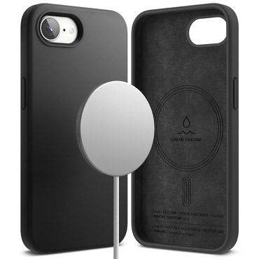 Ovitek Ringke "Silicone Magnetic" za iPhone 16e - black