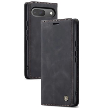 Etui CaseMe MagFlip za Google Pixel 9a z najvišjim nivojem zaščite in samodejnim magnetnim zapiranjem - smooth black