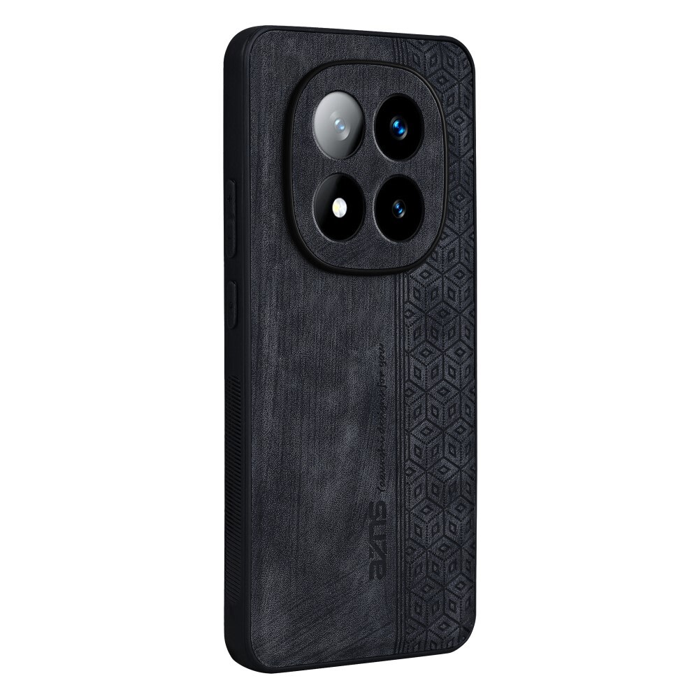 Premium ovitek Cube Leather za Xiaomi Redmi Note 14 Pro 5G z vgrajeno zaščito zadnjih kamer - graphite black