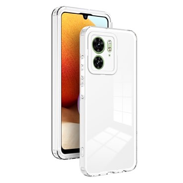 Hibridni ovitek "Crystal Bumper" z vgrajeno zaščito zadnje kamere za Realme 13 Pro - metallic white
