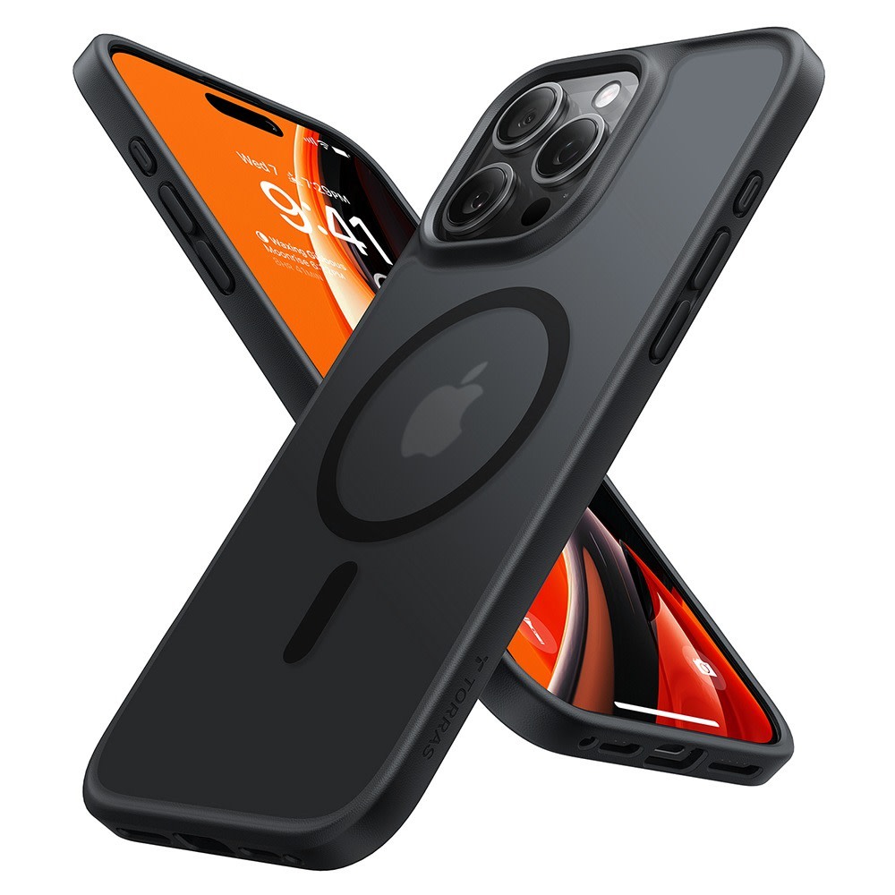Premium ovitek Torras "Guardian Magnetic" za iPhone 16 Pro - črn