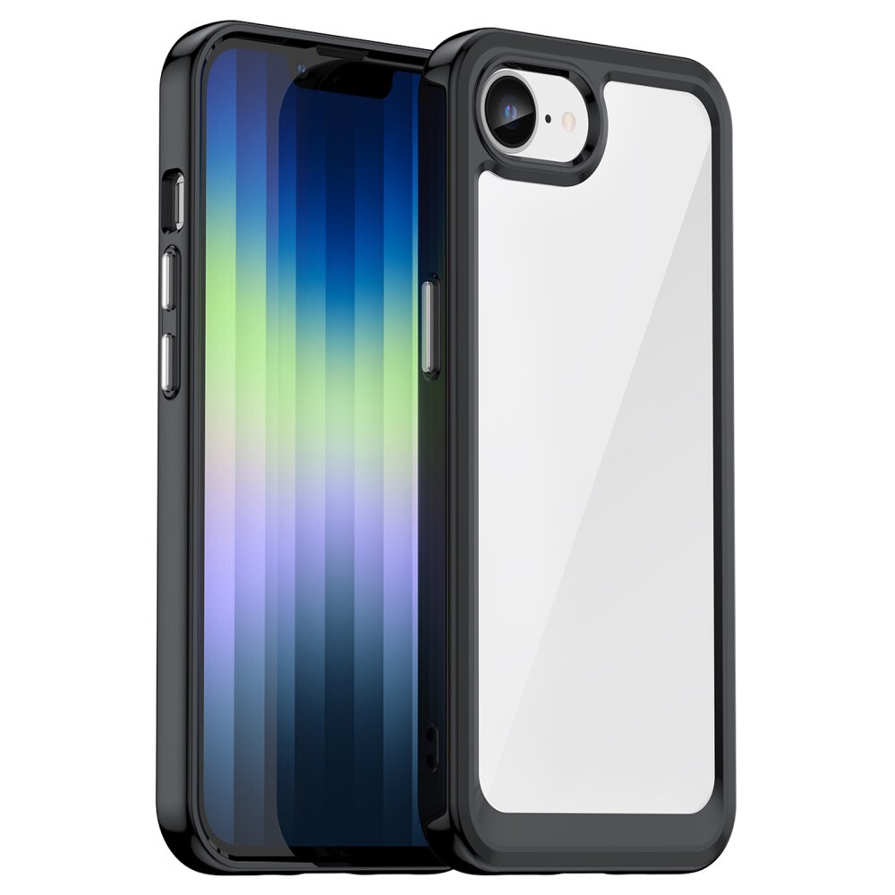 Hibriden ovitek "Frame Shield" za iPhone 16e - črn