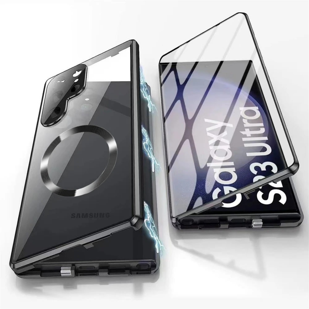 Magnetni Full-Body ovitek s steklom "Stronghold MagLock" za Samsung Galaxy S25 Ultra - titanium black