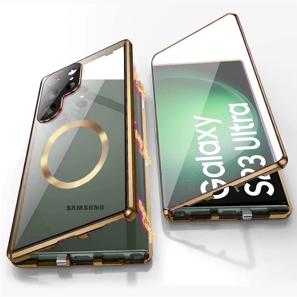 Magnetni Full-Body ovitek s steklom "Stronghold MagLock" za Samsung Galaxy S25 Plus - titanium gold