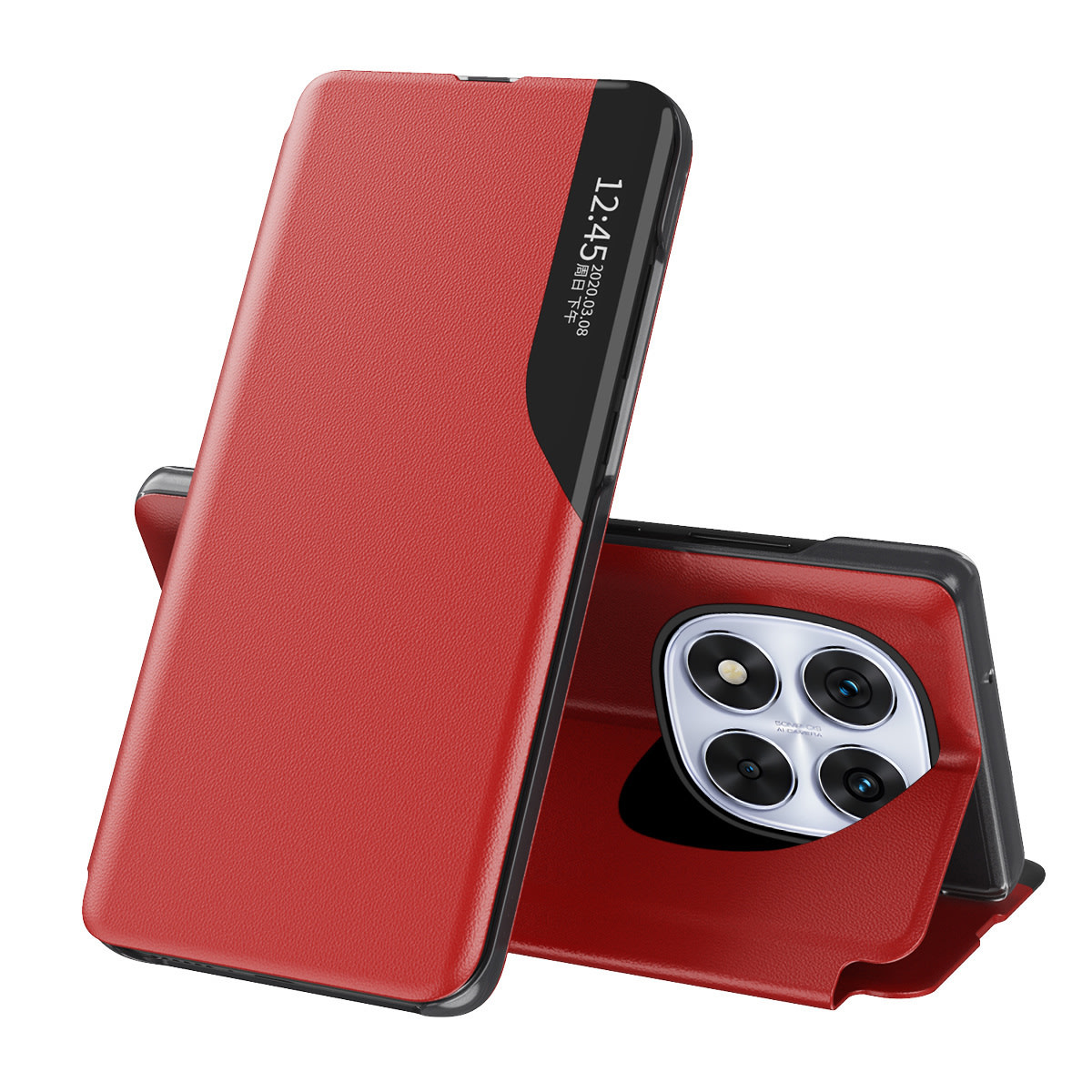 Etui "Edge View" za Xiaomi Redmi Note 14 Pro 5G / Poco X7 - rdeč