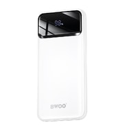 Izjemno tanek power bank BWOO "P34" 22.5W 10000mAh z dvema USB in enim USB-C vhodom - bel
