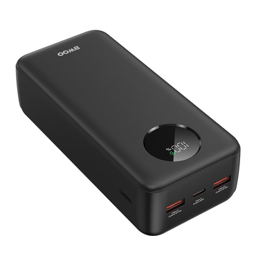 Power bank BWOO "P64" 22.5W 30000mAh z dvema USB in enim USB-C vhodom - črn Power bank BWOO "P64" 22.5W 30000mAh z dvema USB in enim USB-C vhodom - črn