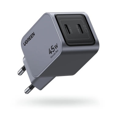 Stenski polnilec Ugreen Nexode Pro "X707" 45W - z 2x USB-C izhodoma - siv Stenski polnilec Ugreen Nexode Pro "X707" 45W - z 2x USB-C izhodoma - siv