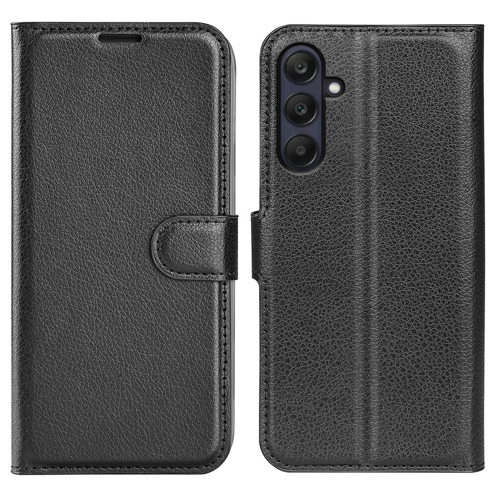 Etui "Litchi" za Samsung Galaxy A26 - črn