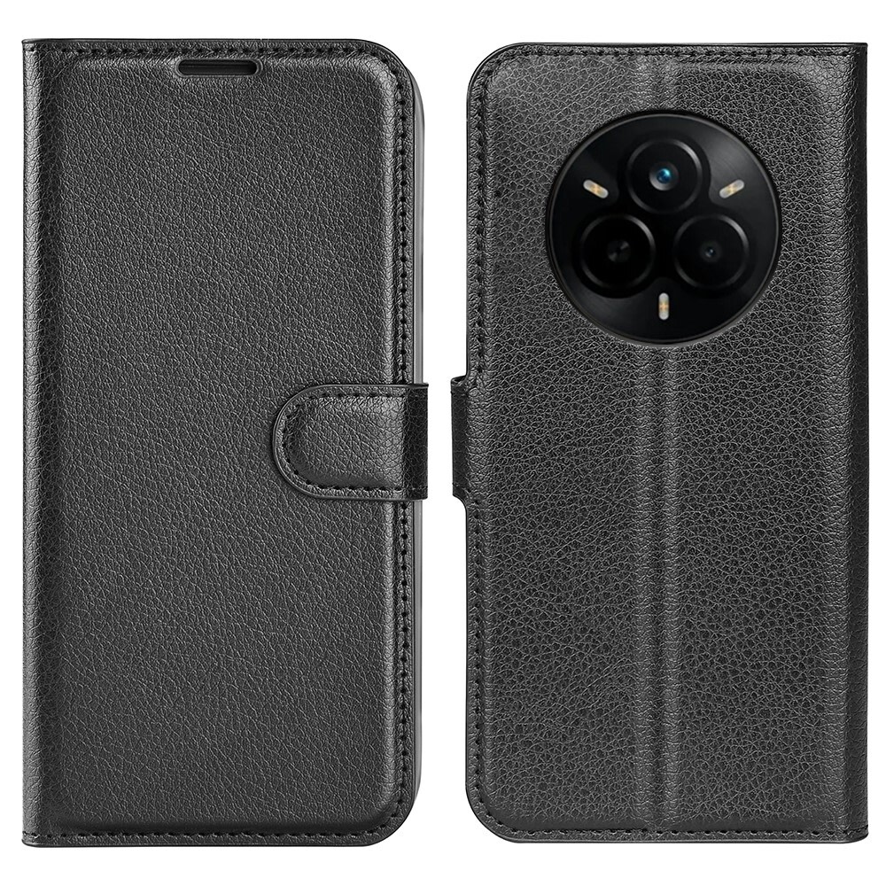 Etui "Litchi" za Realme 14 Pro - črn