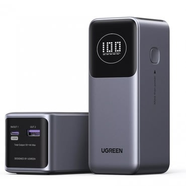 Power bank Ugreen PB724 100W QC + PD z USB-C in USB-A izhodoma - 12000 mAh - siv Power bank Ugreen PB724 100W QC + PD z USB-C in USB-A izhodoma - 12000 mAh - siv