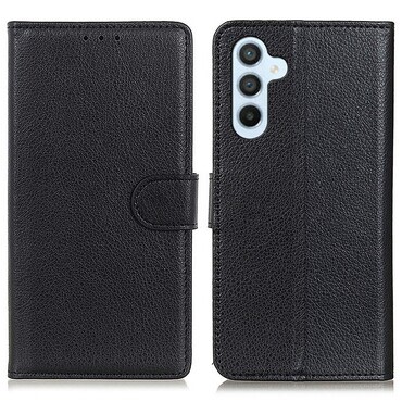 Etui "Litchi" za Samsung Galaxy A56 - črn