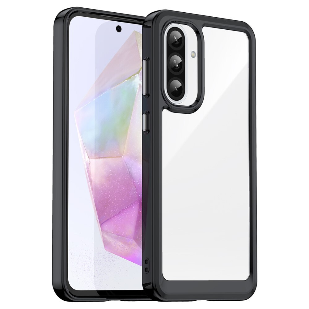 Hibriden ovitek "Frame Shield" za Samsung Galaxy A56 - črn