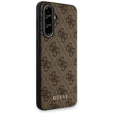 Originalen trden TPU ovitek Guess "4G Metal Logo" za Samsung Galaxy A56 - rjav Originalen trden TPU ovitek Guess "4G Metal Logo" za Samsung Galaxy A56 - rjav
